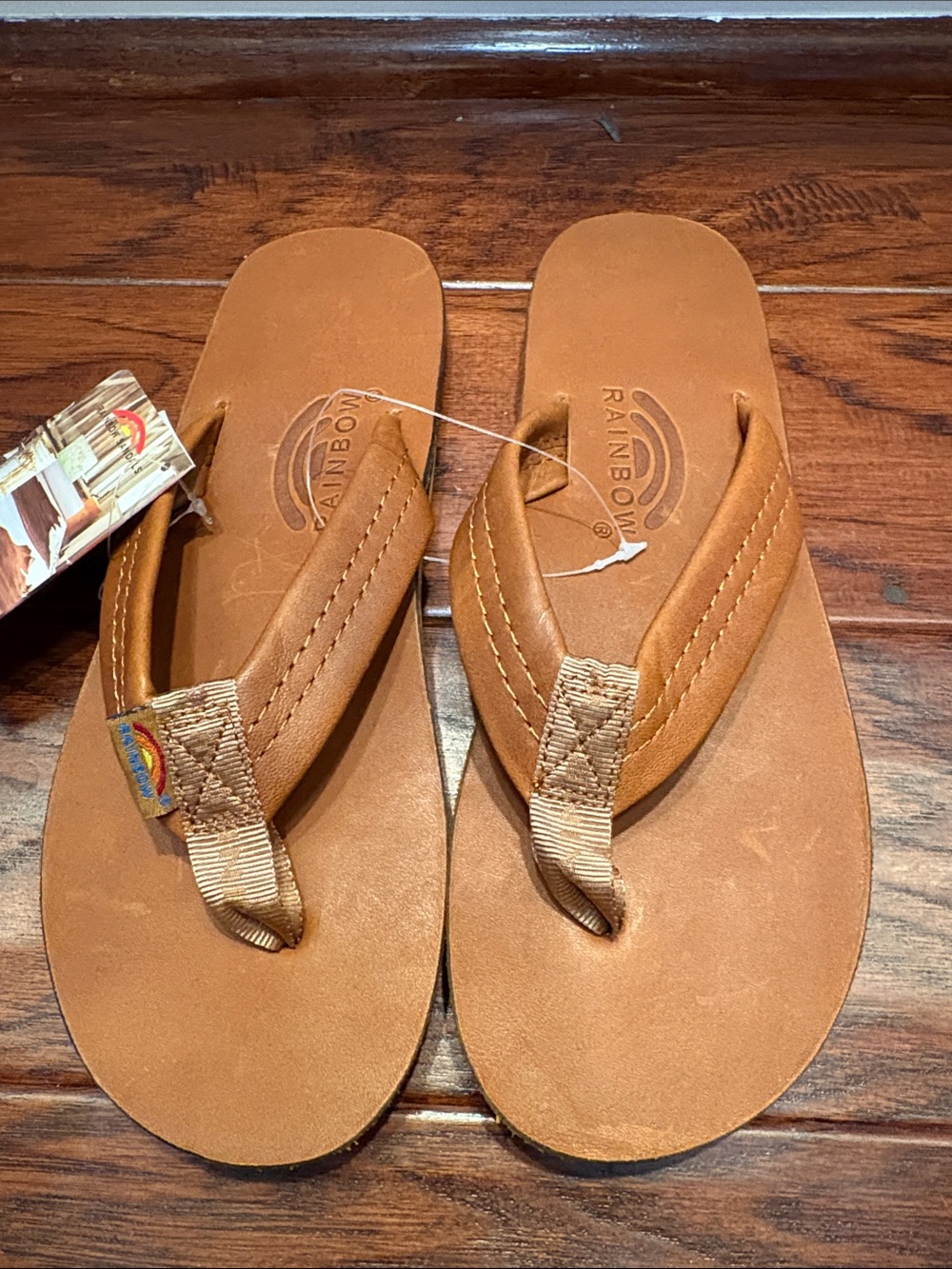 Rainbow Women’s Tahitian Tan Leather Flip Flops